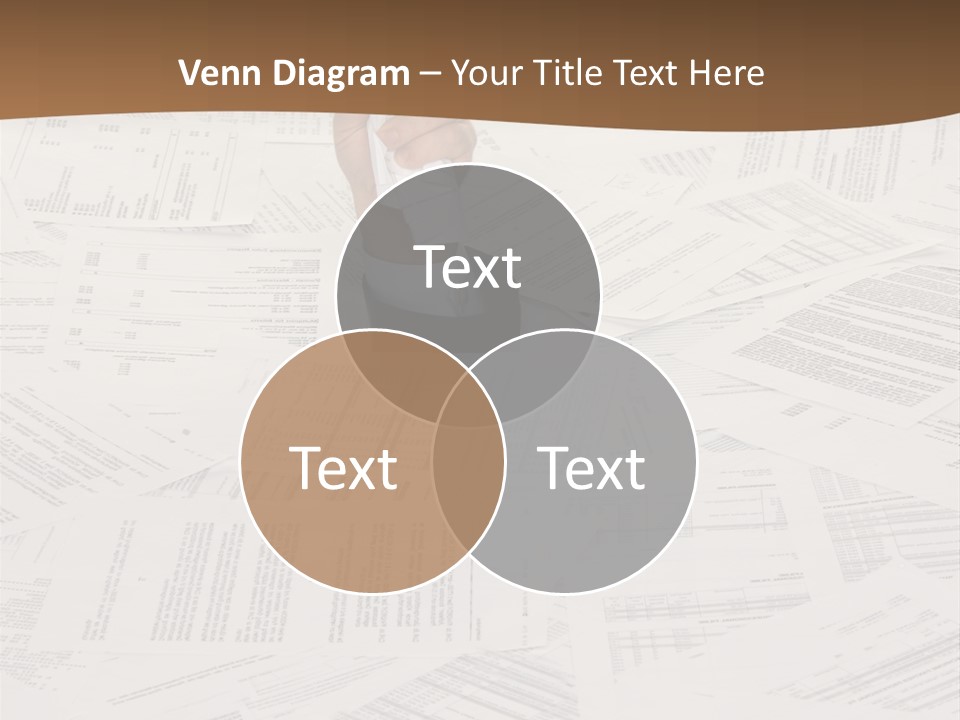 Stress By Bureaucracy And Paper Filing PowerPoint Template