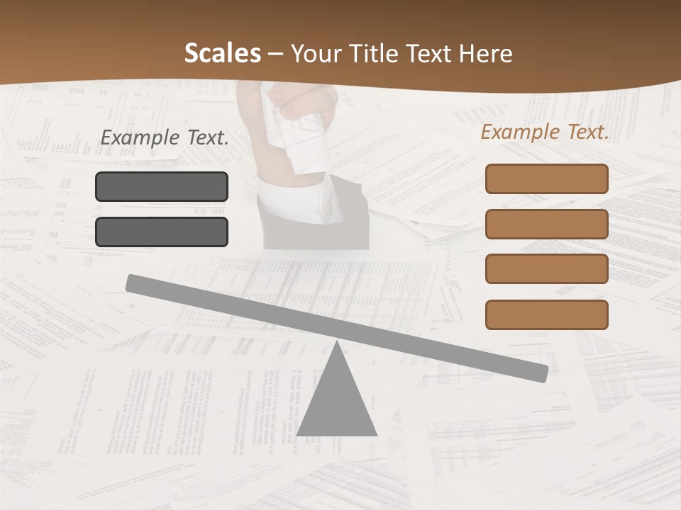 Stress By Bureaucracy And Paper Filing PowerPoint Template