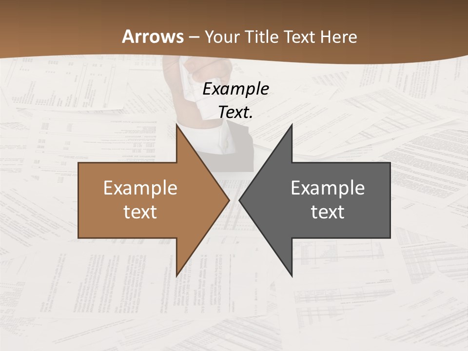 Stress By Bureaucracy And Paper Filing PowerPoint Template