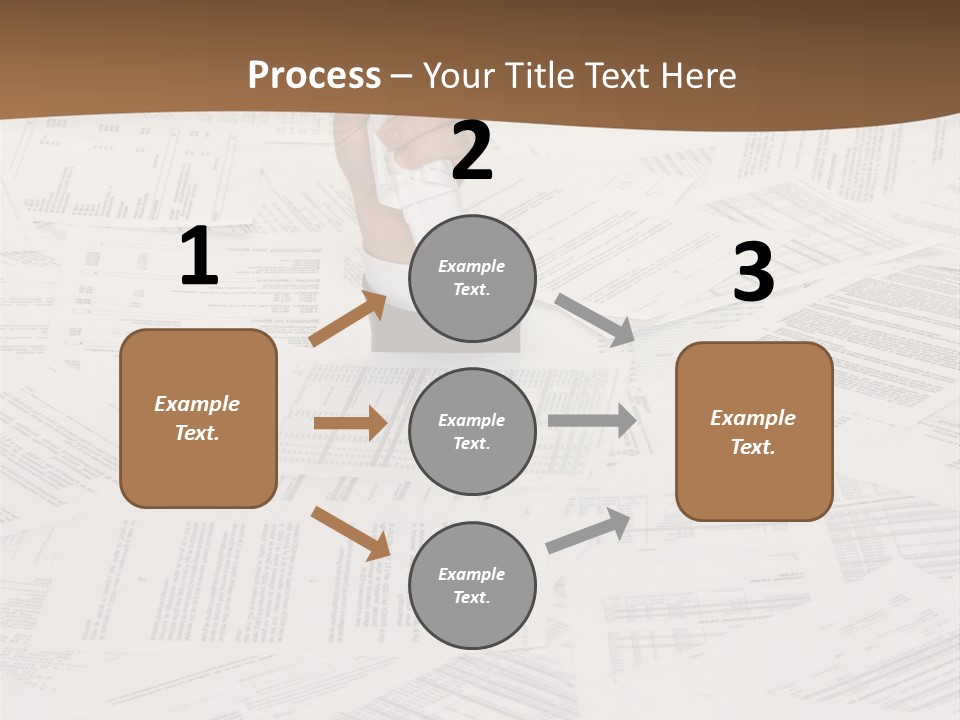 Stress By Bureaucracy And Paper Filing PowerPoint Template