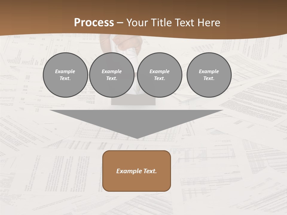 Stress By Bureaucracy And Paper Filing PowerPoint Template