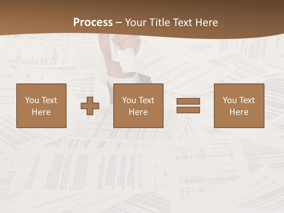 Stress By Bureaucracy And Paper Filing PowerPoint Template
