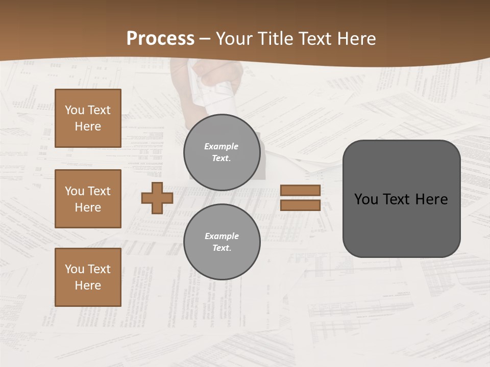 Stress By Bureaucracy And Paper Filing PowerPoint Template