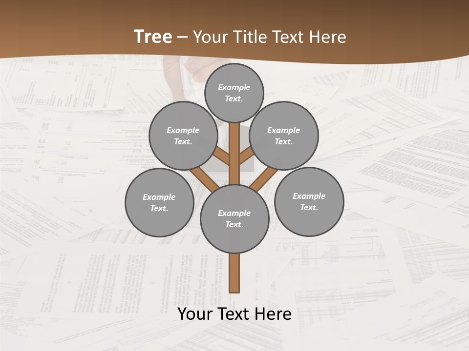 Stress By Bureaucracy And Paper Filing PowerPoint Template