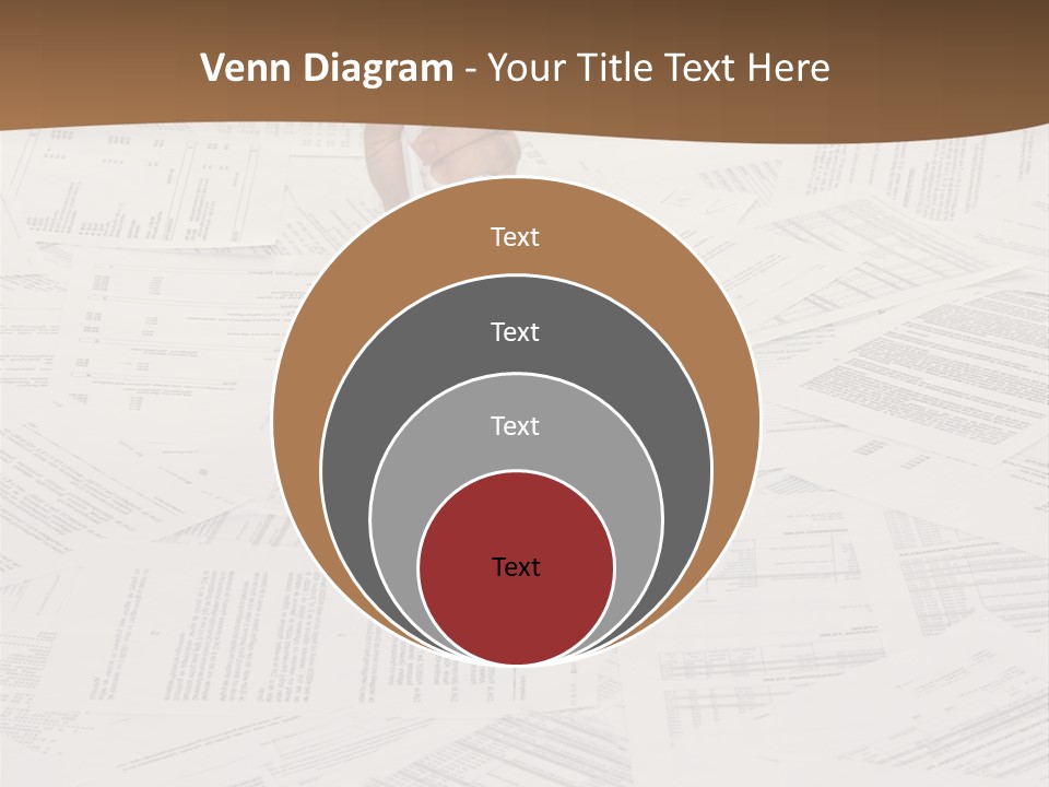 Stress By Bureaucracy And Paper Filing PowerPoint Template