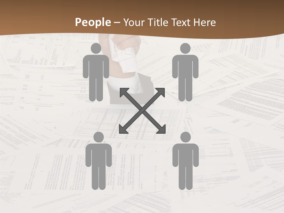 Stress By Bureaucracy And Paper Filing PowerPoint Template