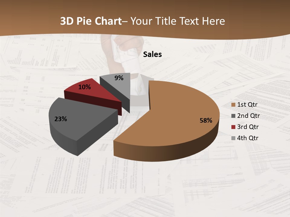 Stress By Bureaucracy And Paper Filing PowerPoint Template