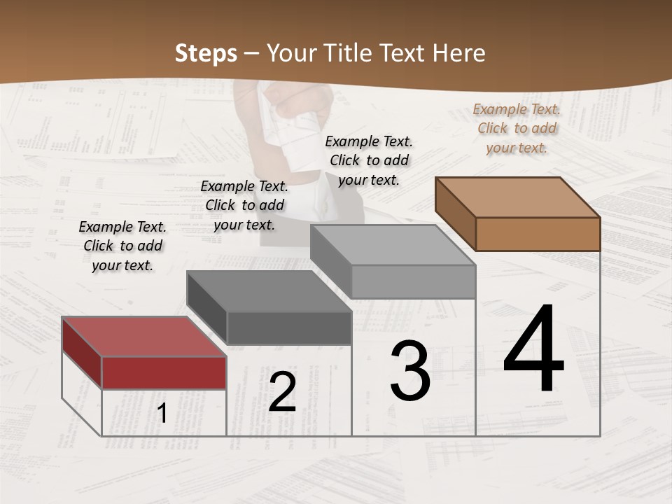 Stress By Bureaucracy And Paper Filing PowerPoint Template