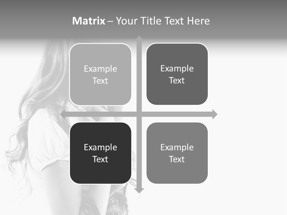 Fashion Model With Big Bag. Isolated On White PowerPoint Template