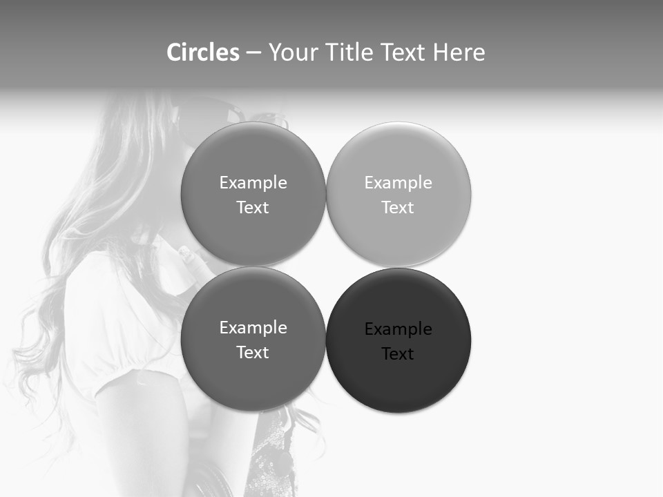 Fashion Model With Big Bag. Isolated On White PowerPoint Template