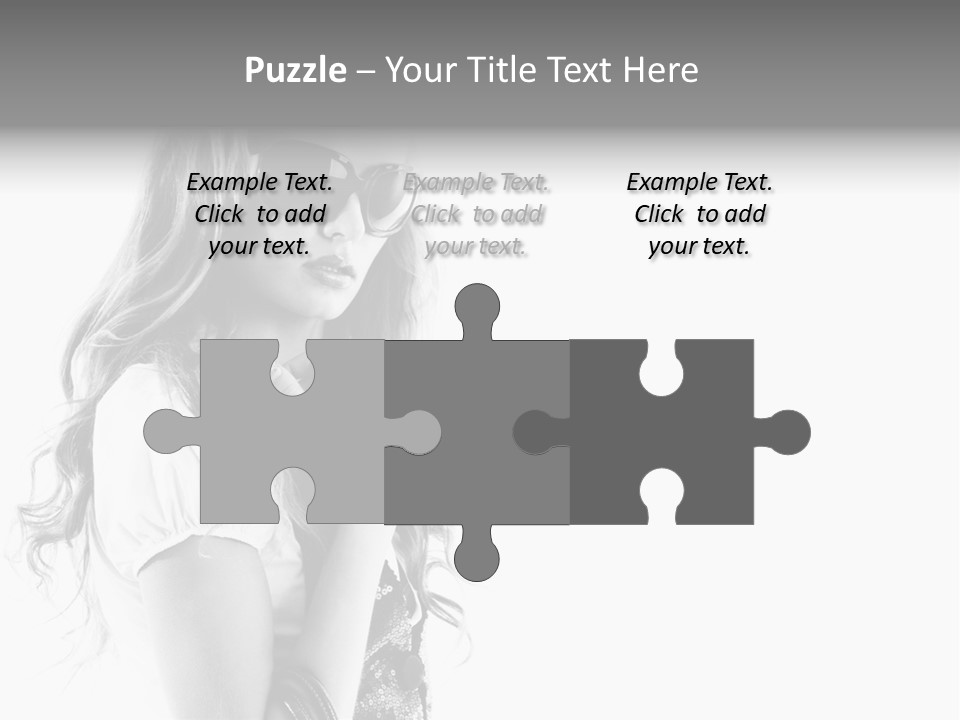 Fashion Model With Big Bag. Isolated On White PowerPoint Template