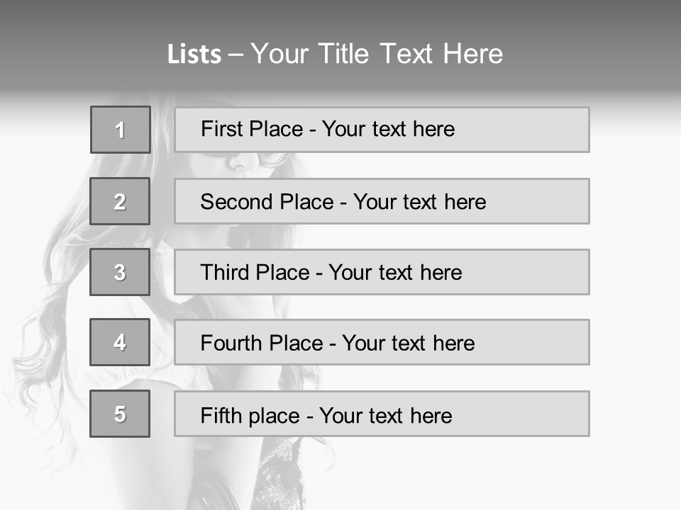 Fashion Model With Big Bag. Isolated On White PowerPoint Template