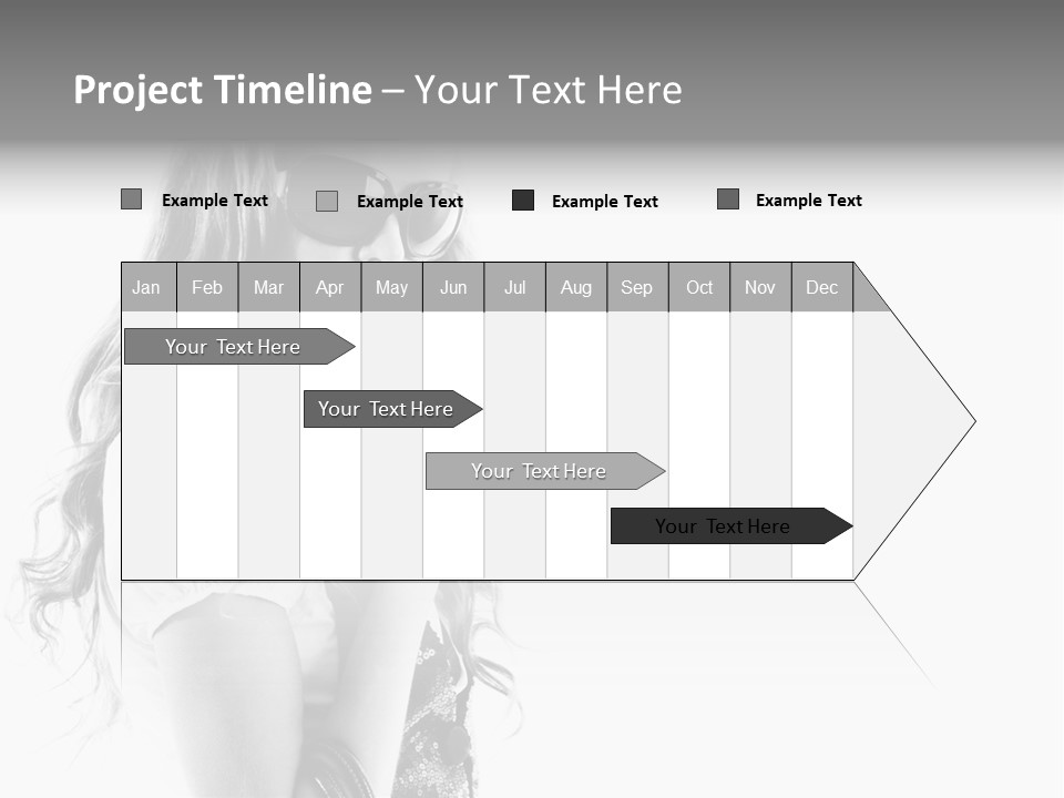 Fashion Model With Big Bag. Isolated On White PowerPoint Template