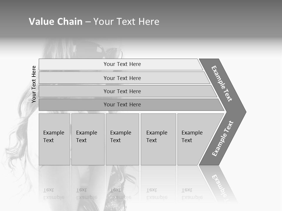 Fashion Model With Big Bag. Isolated On White PowerPoint Template