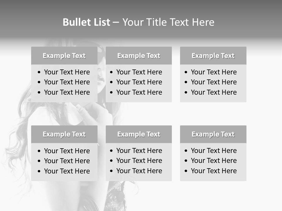 Fashion Model With Big Bag. Isolated On White PowerPoint Template