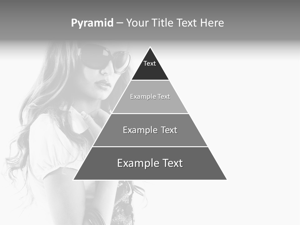 Fashion Model With Big Bag. Isolated On White PowerPoint Template