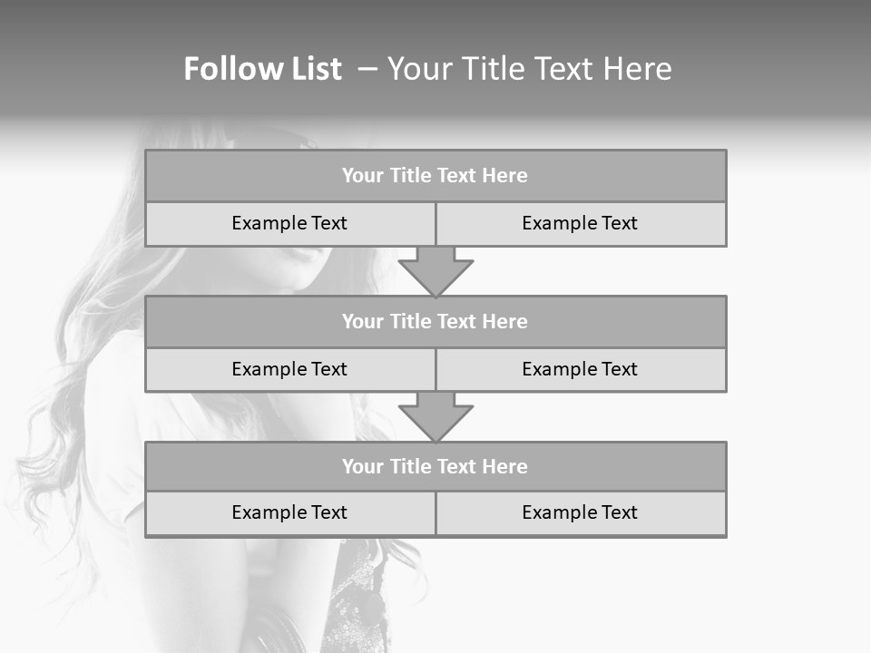 Fashion Model With Big Bag. Isolated On White PowerPoint Template