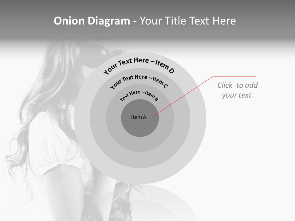 Fashion Model With Big Bag. Isolated On White PowerPoint Template