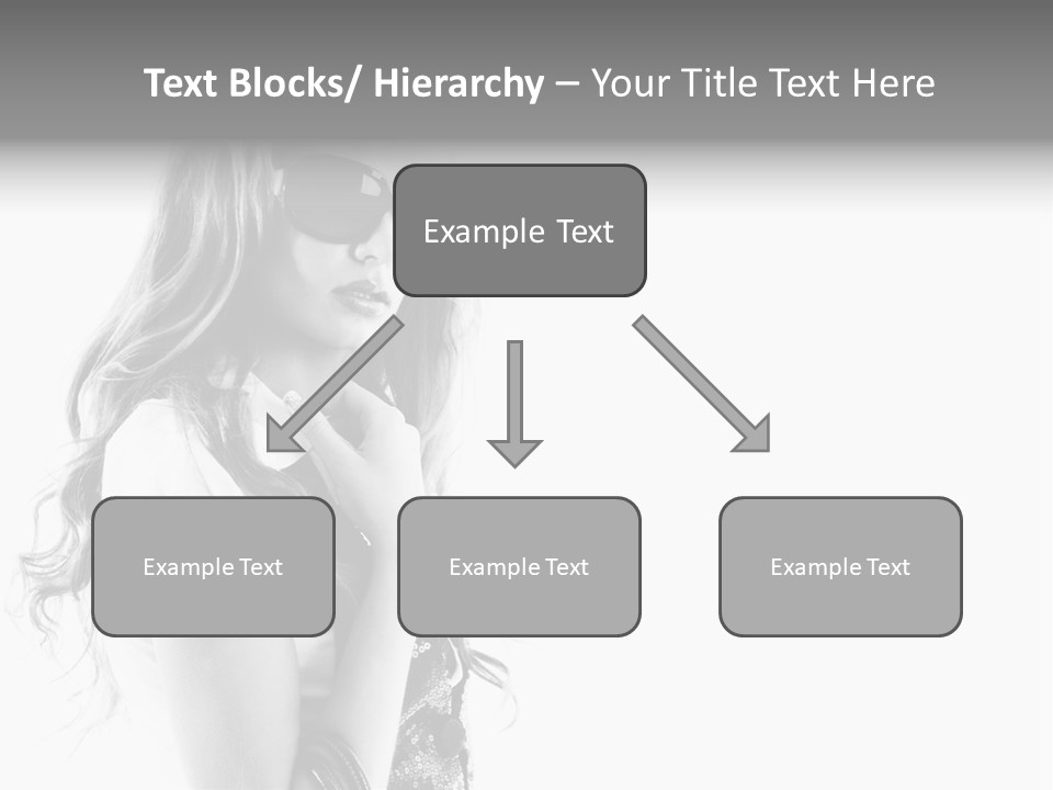 Fashion Model With Big Bag. Isolated On White PowerPoint Template