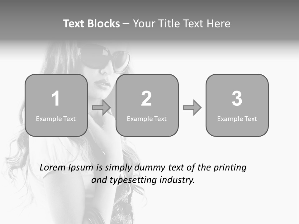 Fashion Model With Big Bag. Isolated On White PowerPoint Template