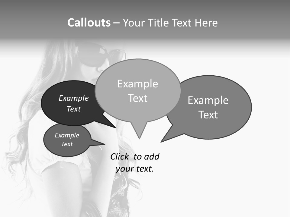 Fashion Model With Big Bag. Isolated On White PowerPoint Template