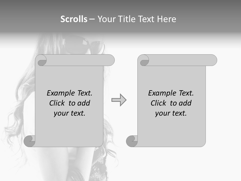 Fashion Model With Big Bag. Isolated On White PowerPoint Template