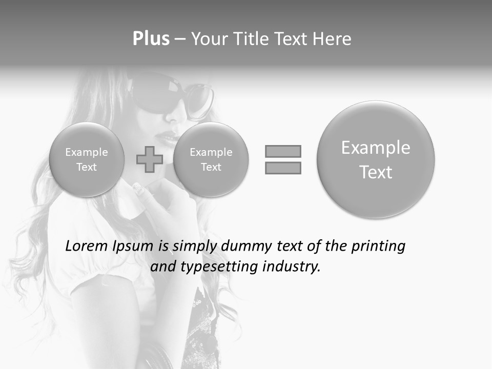 Fashion Model With Big Bag. Isolated On White PowerPoint Template