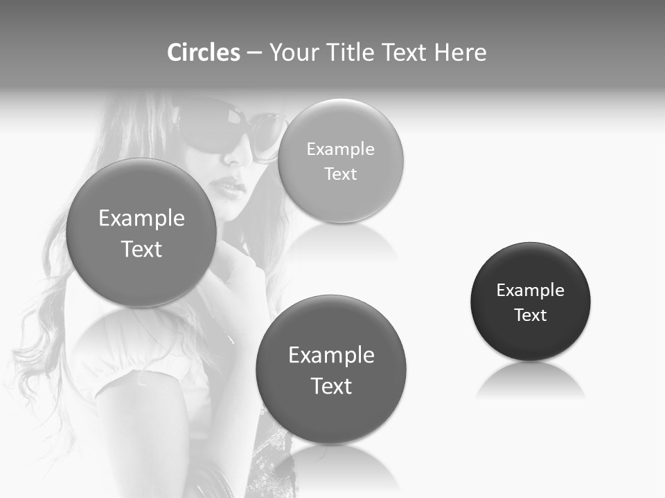 Fashion Model With Big Bag. Isolated On White PowerPoint Template