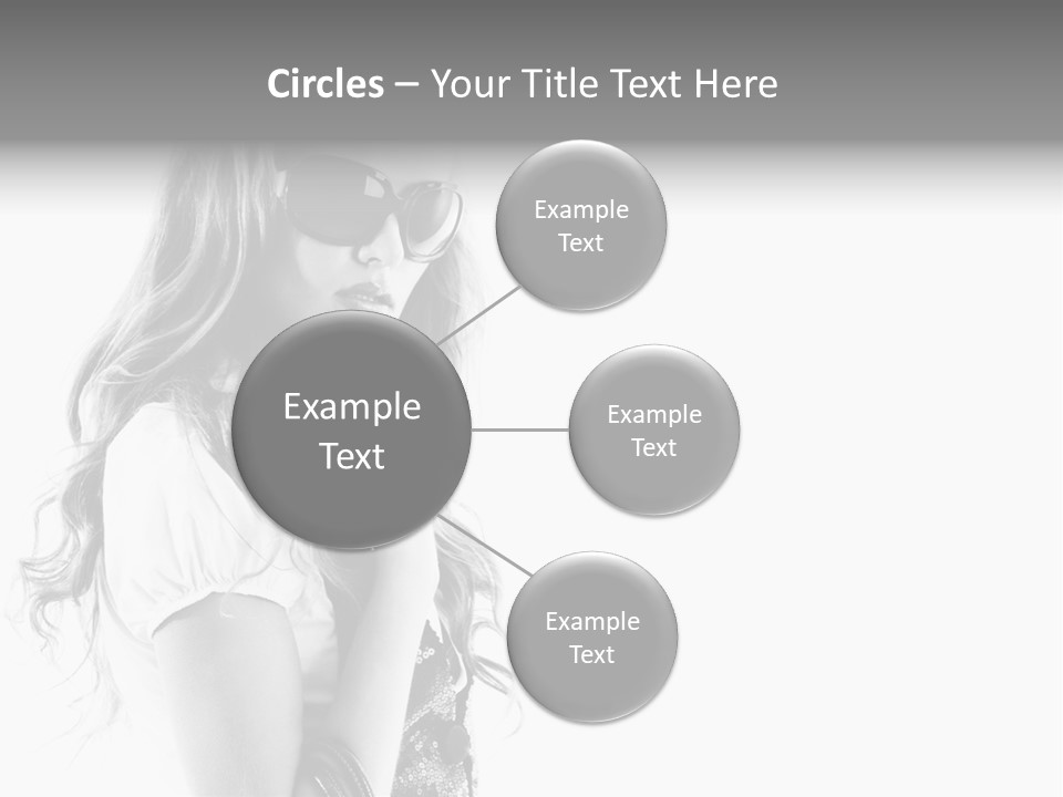 Fashion Model With Big Bag. Isolated On White PowerPoint Template