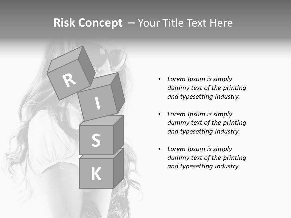 Fashion Model With Big Bag. Isolated On White PowerPoint Template