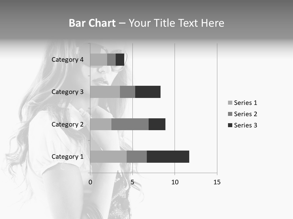 Fashion Model With Big Bag. Isolated On White PowerPoint Template