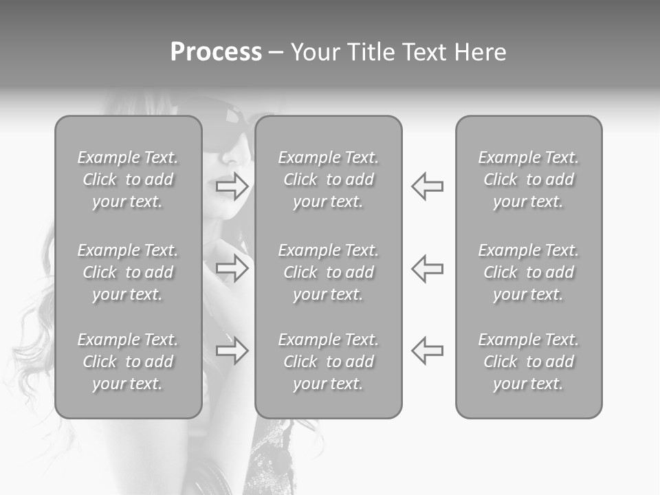 Fashion Model With Big Bag. Isolated On White PowerPoint Template