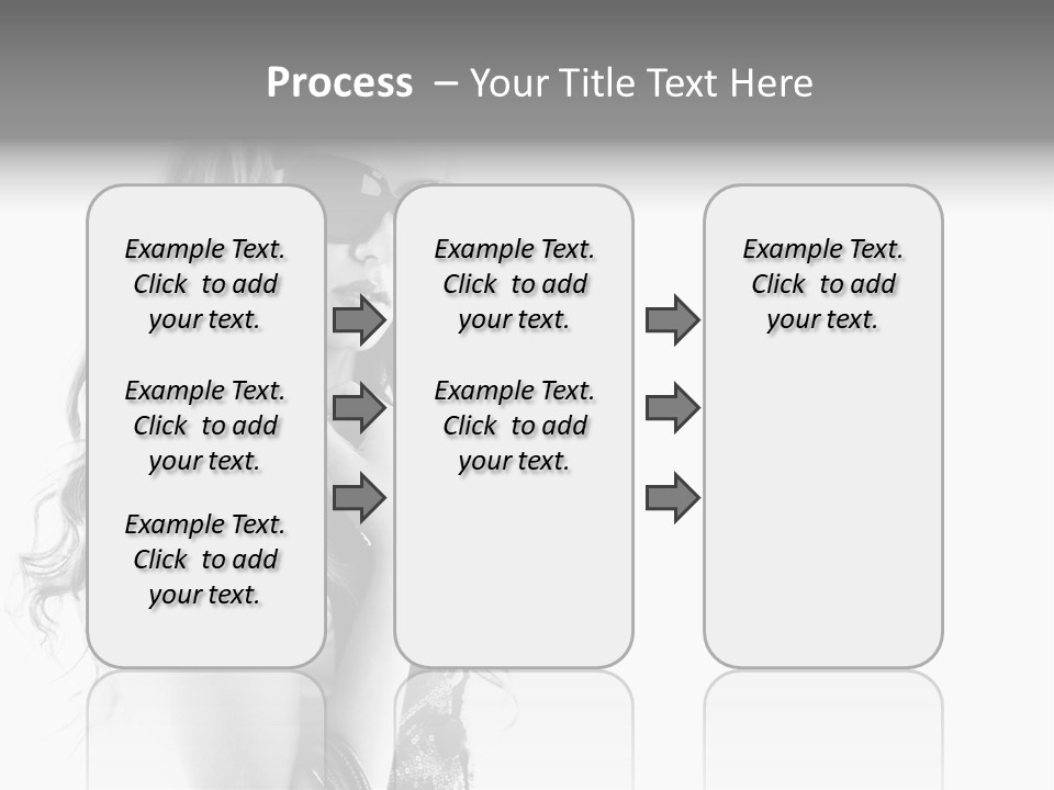 Fashion Model With Big Bag. Isolated On White PowerPoint Template