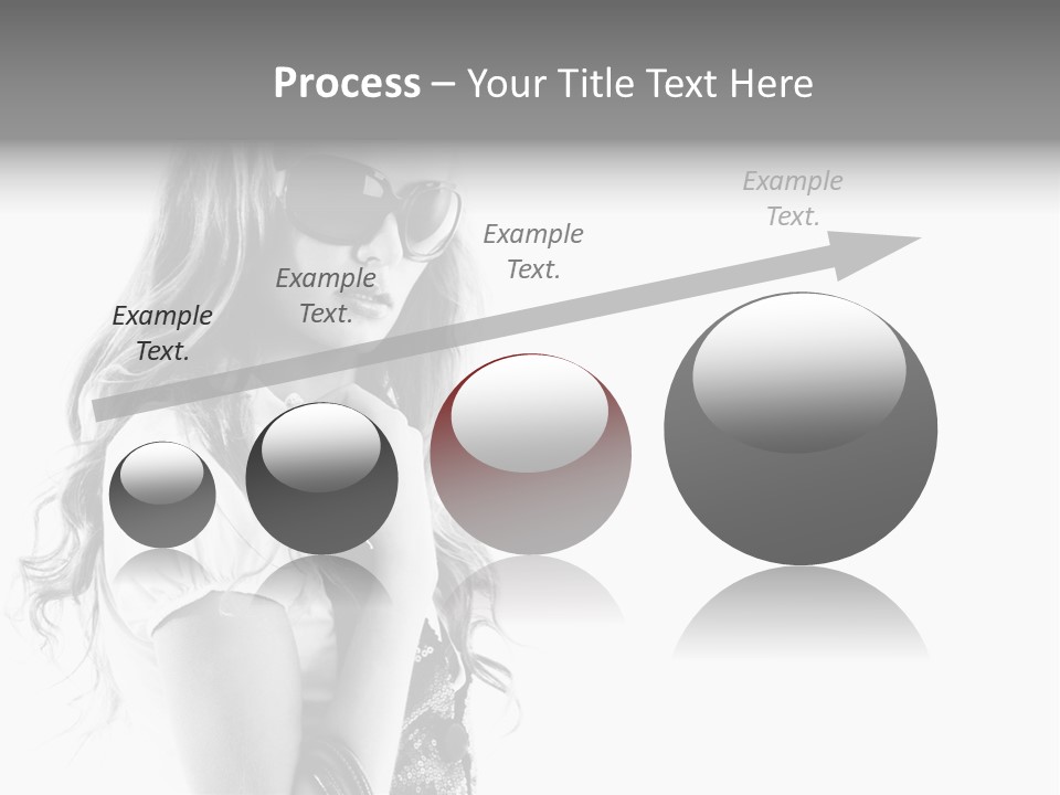 Fashion Model With Big Bag. Isolated On White PowerPoint Template