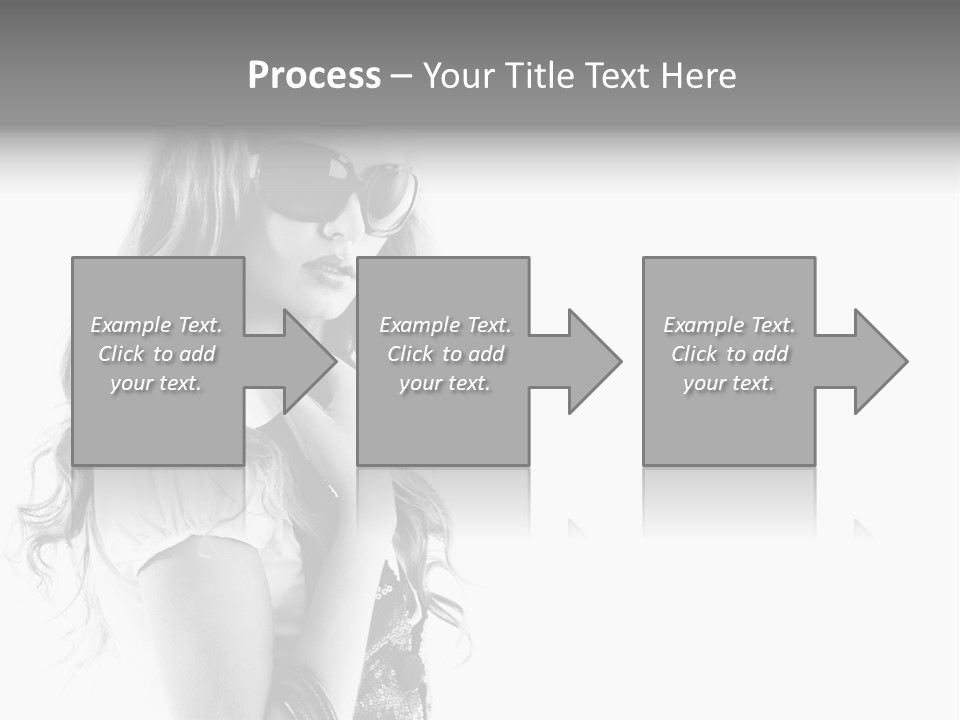 Fashion Model With Big Bag. Isolated On White PowerPoint Template