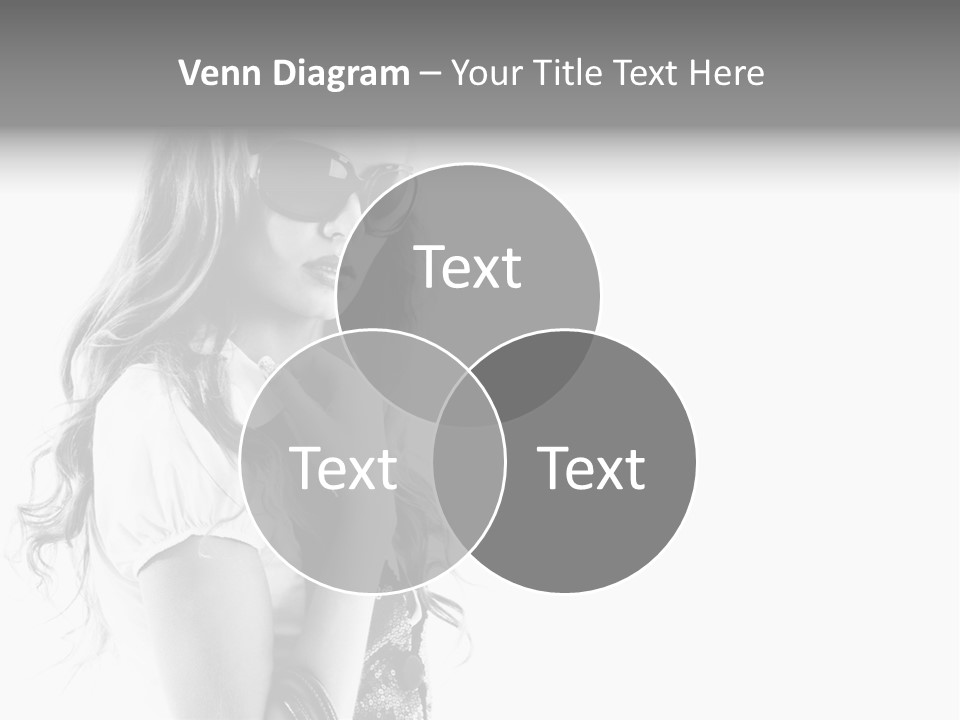 Fashion Model With Big Bag. Isolated On White PowerPoint Template