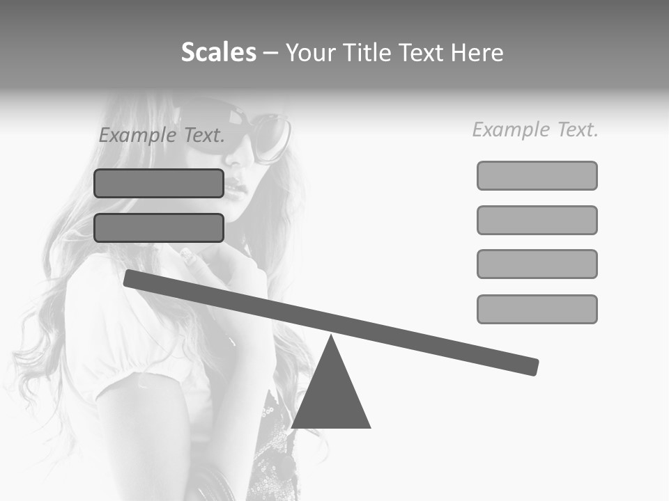 Fashion Model With Big Bag. Isolated On White PowerPoint Template