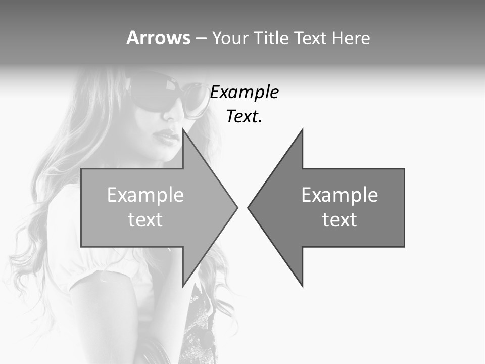 Fashion Model With Big Bag. Isolated On White PowerPoint Template