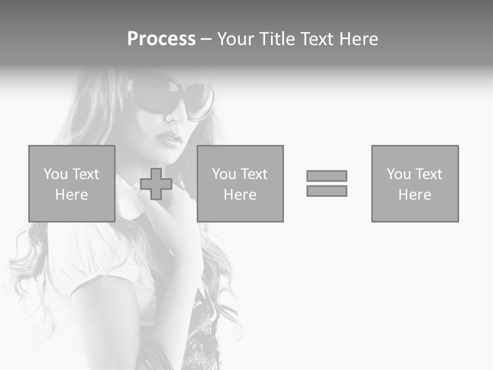 Fashion Model With Big Bag. Isolated On White PowerPoint Template