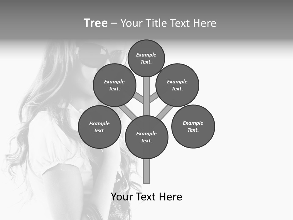 Fashion Model With Big Bag. Isolated On White PowerPoint Template