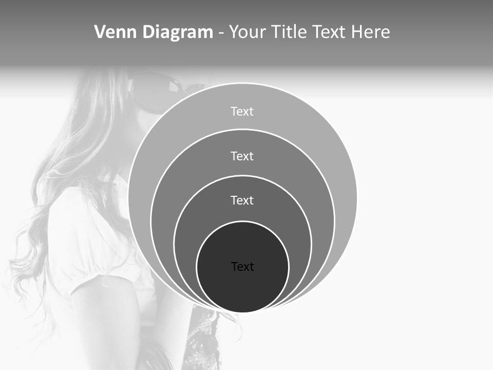 Fashion Model With Big Bag. Isolated On White PowerPoint Template