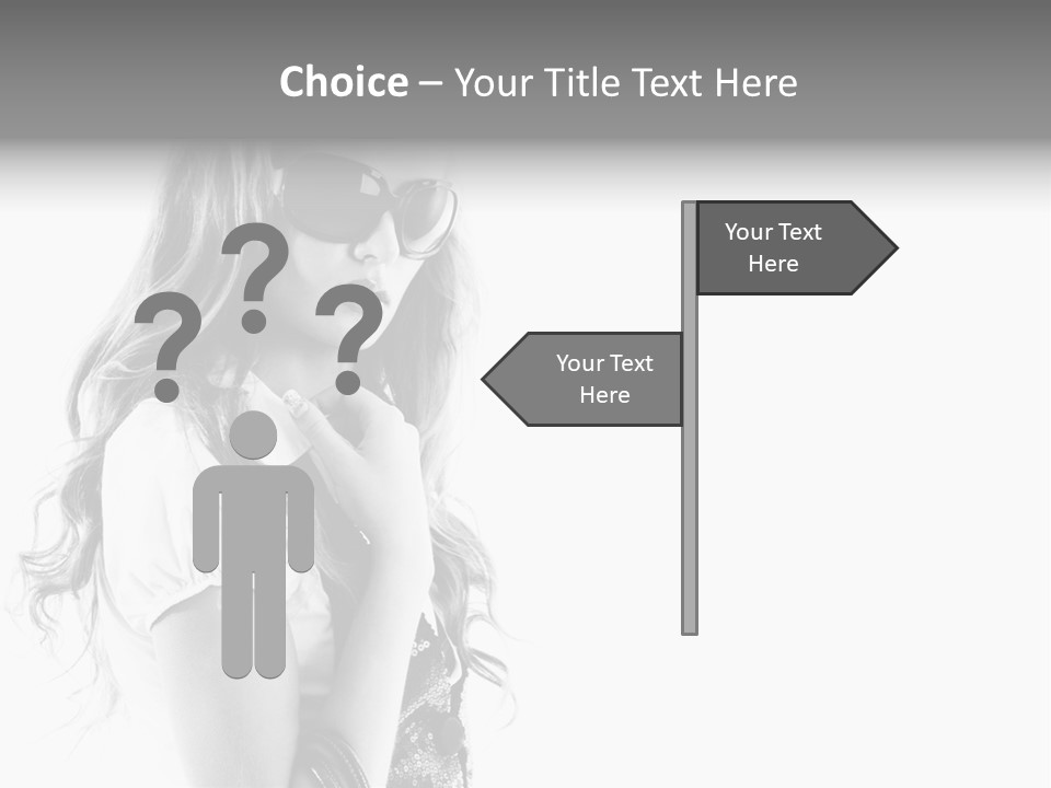 Fashion Model With Big Bag. Isolated On White PowerPoint Template