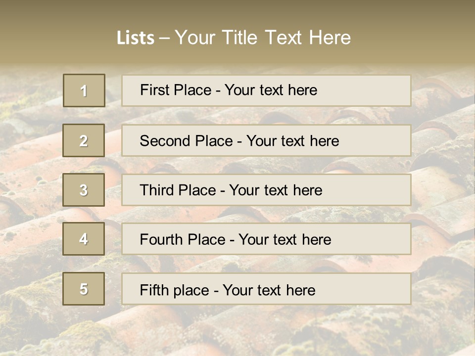 Old Roofing In Tiles PowerPoint Template