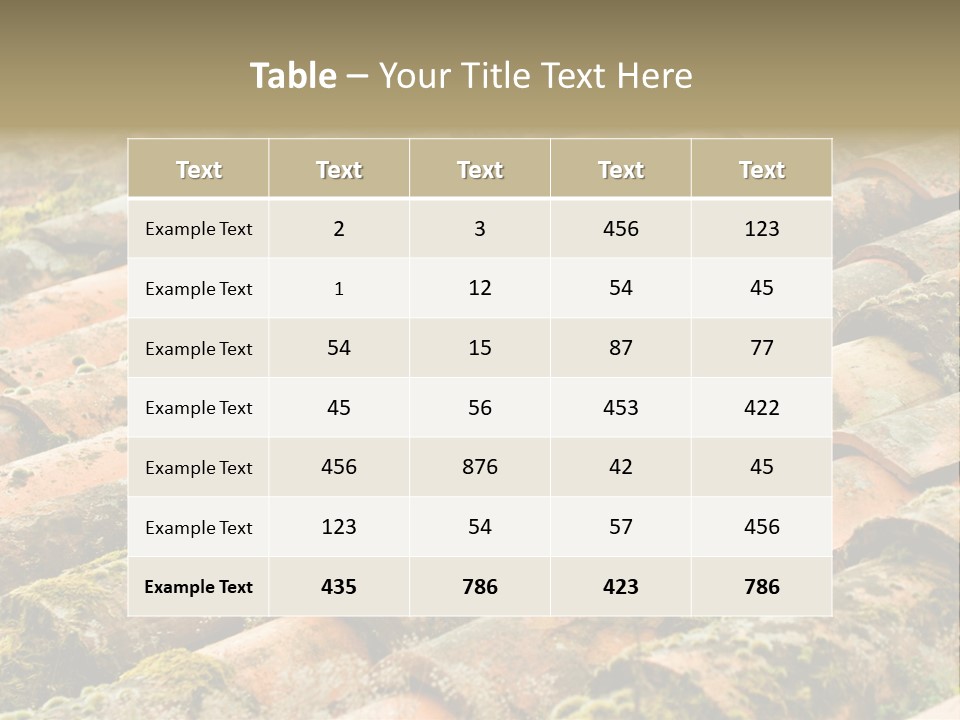Old Roofing In Tiles PowerPoint Template