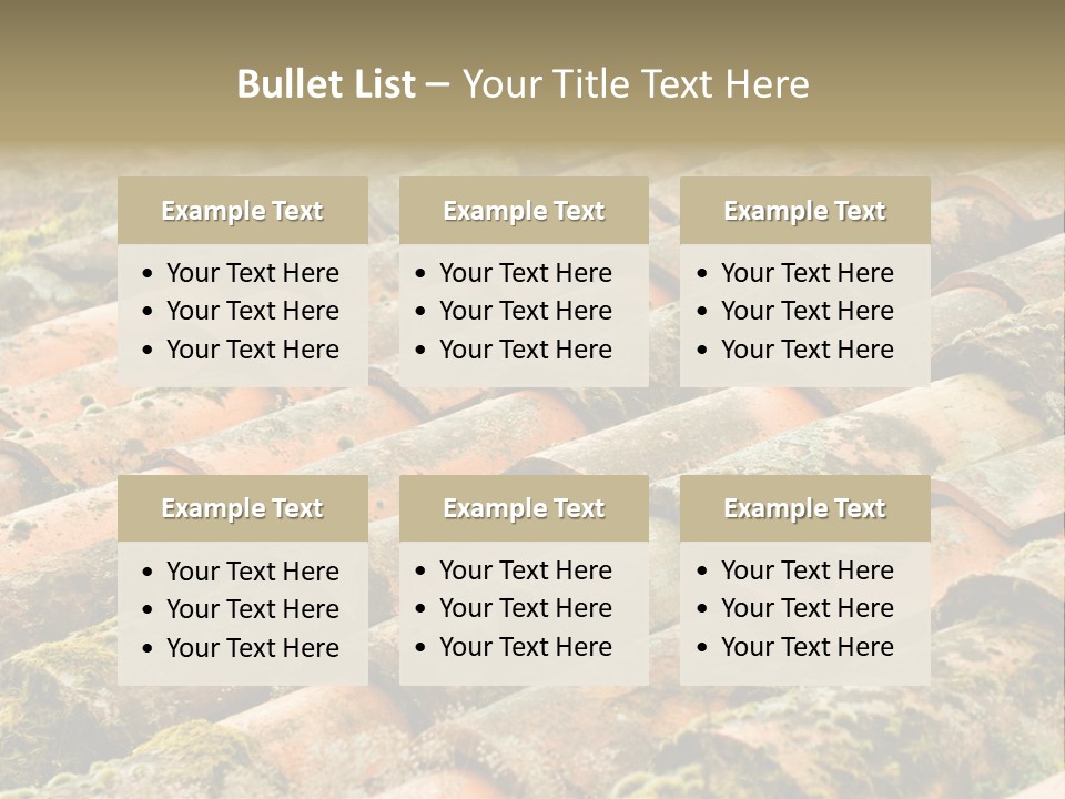 Old Roofing In Tiles PowerPoint Template