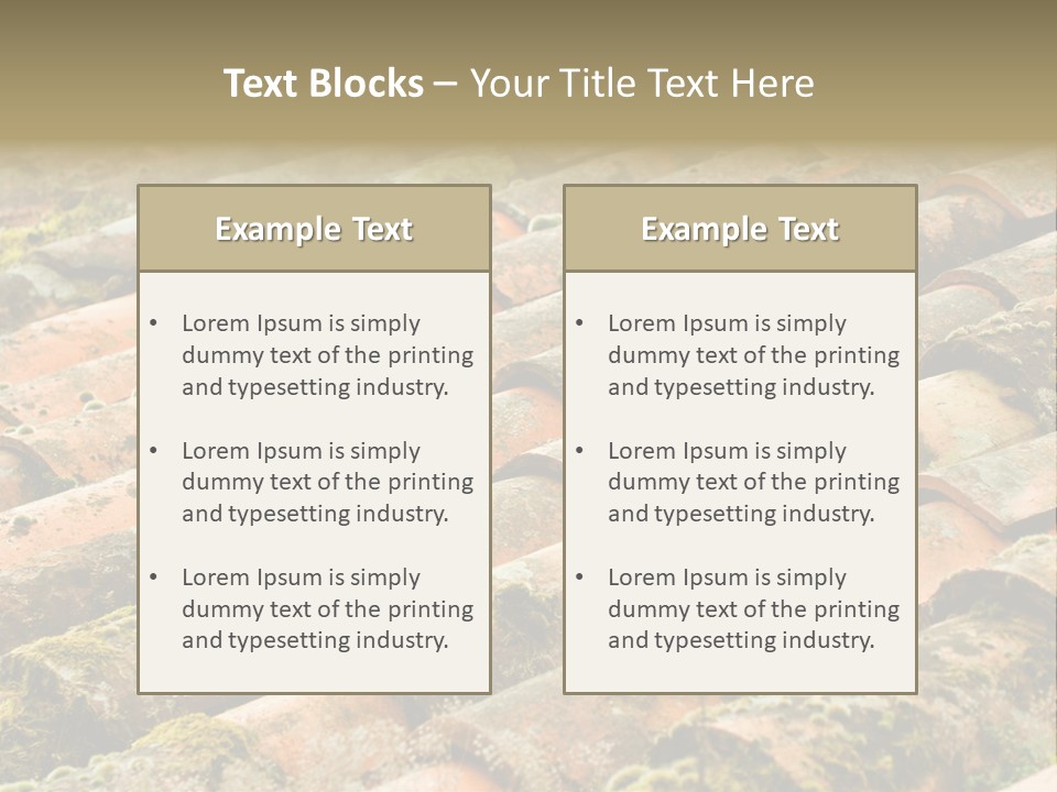 Old Roofing In Tiles PowerPoint Template