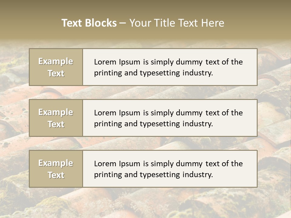 Old Roofing In Tiles PowerPoint Template