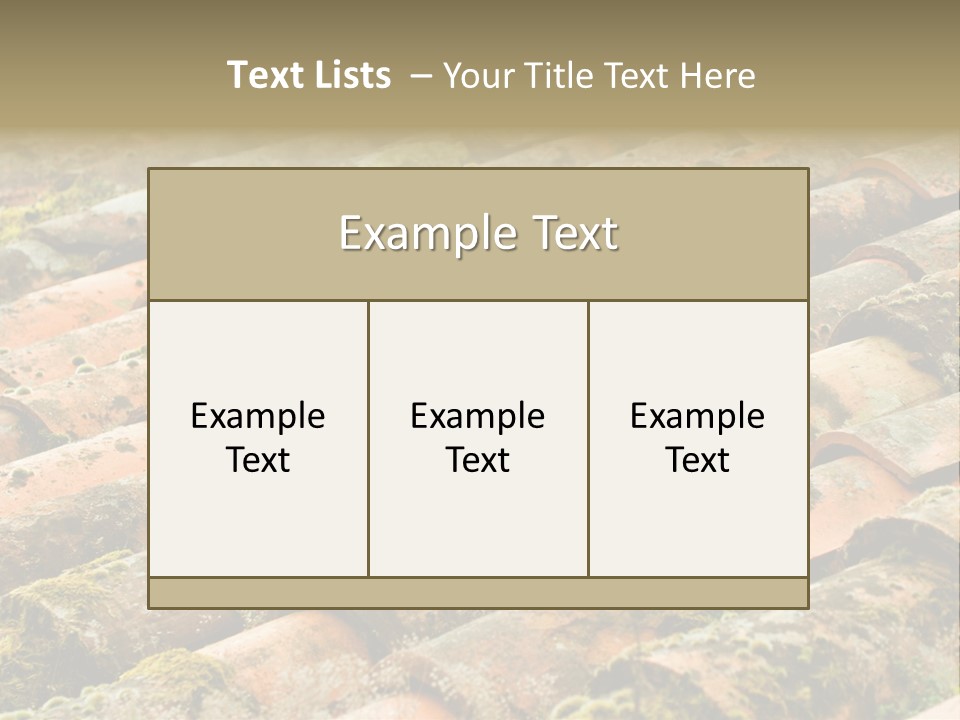 Old Roofing In Tiles PowerPoint Template