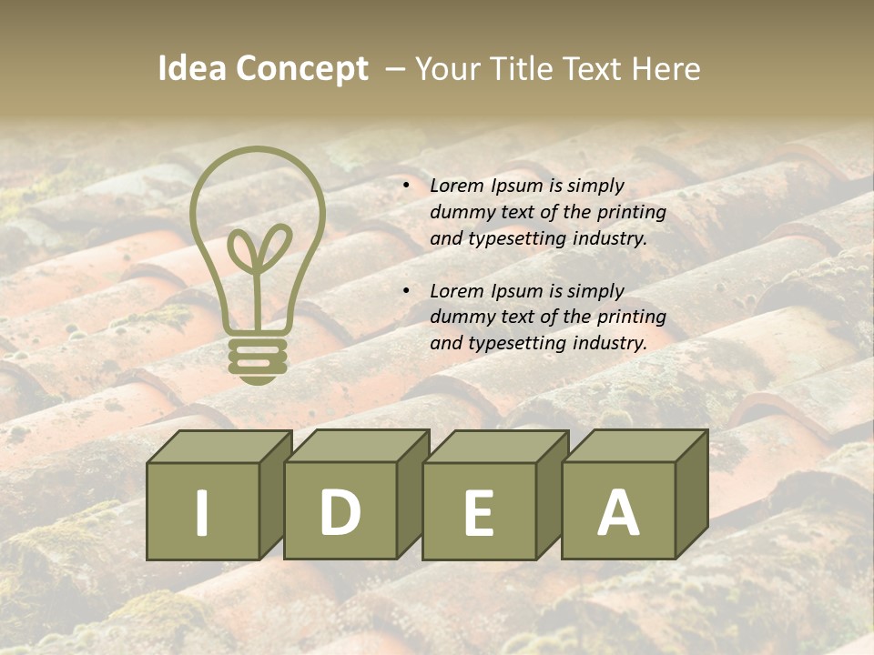 Old Roofing In Tiles PowerPoint Template
