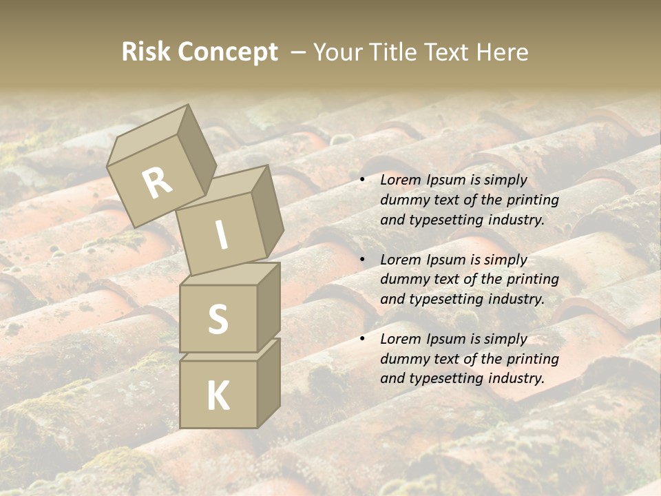 Old Roofing In Tiles PowerPoint Template